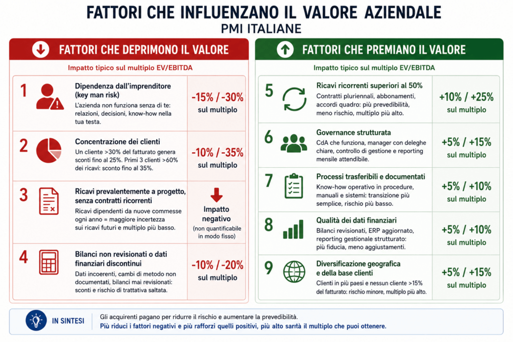 fattori che influenzano il valore aziendale PMI italiane