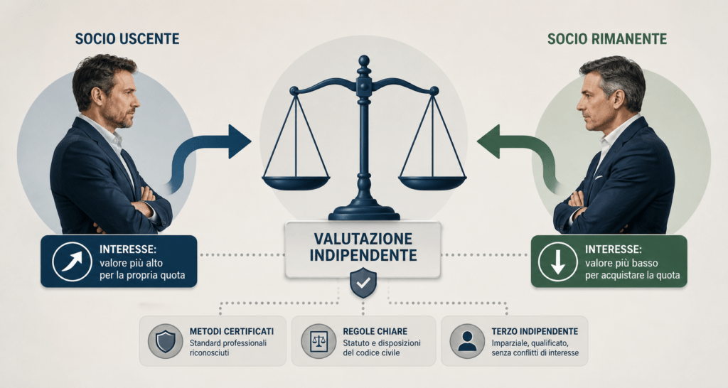 uscita socio PMI valutazione indipendente quota